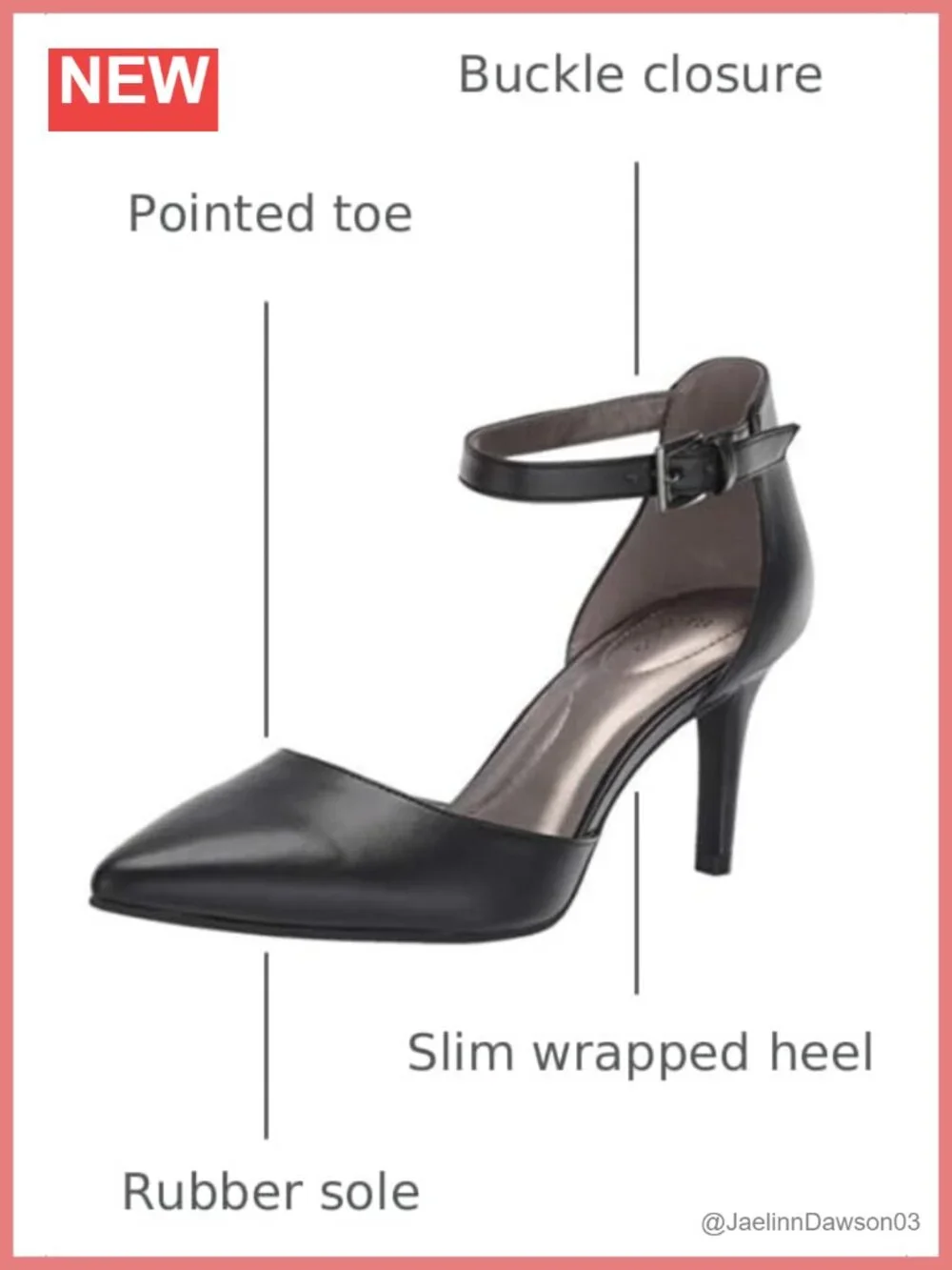 Bandolino Ginata Women's D'Orsay Pump Pointed Toe Ankle Strap Heels Shoes